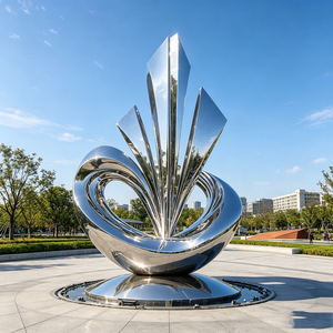 Escultura Metálica Moderna y Creativa con Diseño de Vela Abstracta W15 para Decoración de Interiores de Centros Comerciales de Alta Gama - Product Image 1
