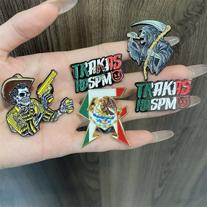 <span class=keywords><strong>Pin</strong></span> de Solapa Personalizado de Metal Negro Mexicano, Sin Pedido Mínimo, Fabricante de Pines de Solapa Suaves con Esmalte - Product Image 4