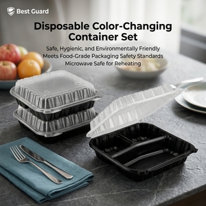 Bandeja de Embalaje de Alimentos Personalizada, Material PP PET Reciclable, Caja de Plástico Desechable para Frutas, Carne y Alimentos Listos para Comer - Product Image 1
