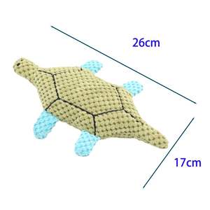 Fabrika yüksek kalite <span class=keywords><strong>Pet</strong></span> peluş deniz yaşamı hayvan pembe yeşil kaplumbağa şekilli oyuncaklar interaktif gıcırtılı diş temizleme çiğnemek köpek oyuncaklar - Product Image 3