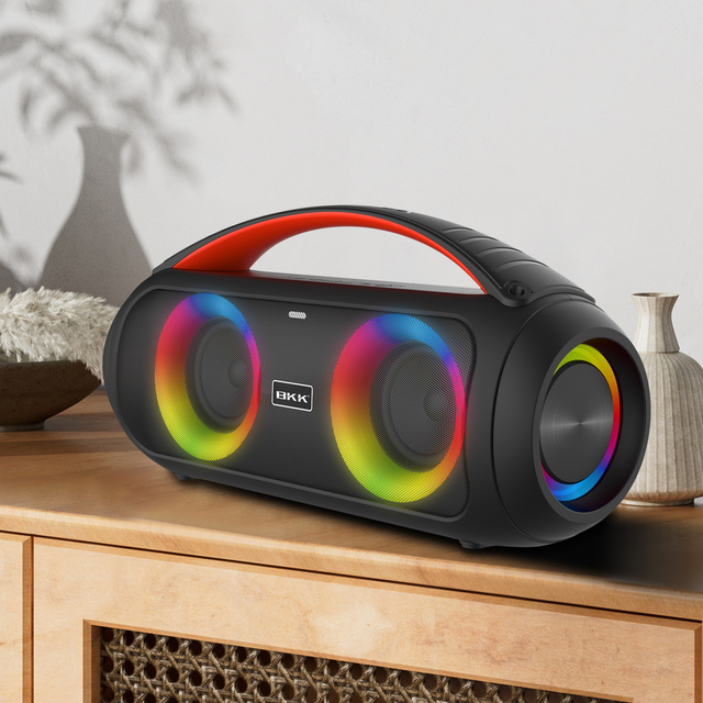BKK 60W Portable Speaker 3" Karaoke Boombox Speaker with RGB Light(B63Pro)
