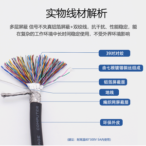 Câble d'alimentation <span class=keywords><strong>électrique</strong></span> D-SUB 78 broches mâle vers femelle, type à souder, connecteur D-sub 78P, fils <span class=keywords><strong>électrique</strong></span>s, câbles - Product Image 6