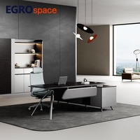 EGROspace Design Directeur de table Bureau de direction moderne en bois élégant en placage