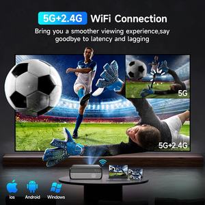 โปรเจคเตอร์อัจฉริยะ OEM รุ่นใหม่ A8S ความละเอียด 1080P 4K ระบบปฏิบัติการ Android 9.0 หน้าจอ LCD แรม 2G รองรับ WiFi แบบ Dual-Band พกพาสะดวกสำหรับโฮมเธียเตอร์ ความสว่าง <span class=keywords><strong>10000</strong></span> ลูเมน - Product Image 3