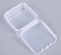 Boîte de rangement miniature TIMO de haute qualité, 4,5*4,5*1,9 cm, carrée, rectangulaire, transparente, en plastique PP, avec fermeture à glissière, tailles de boîtes d'emballage