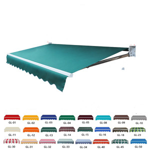 Auvent rétractable en alliage d'aluminium avec toile pare-soleil manuelle pour terrasse, balcon, boutique, jardin - Product Image 5