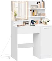 Coiffeuse personnalisée de luxe au design unique, table de maquillage en bois avec miroir, bureau de maquillage pour femmes