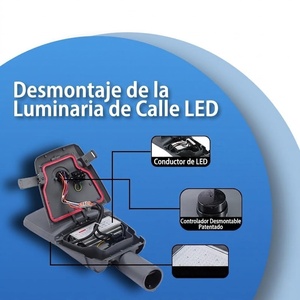 โคมไฟ LED สำหรับภายนอกอาคาร IP66 ดีไซน์แบบถอดได้ ติดตั้งแนวตั้ง/แนวนอน ปรับได้ เลนส์โพลีคาร์บอเนต - Product Image 5