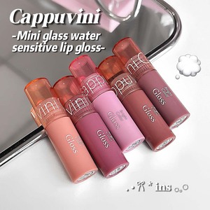 CAPPUVINI Kit de gloss à lèvres effet verre mini format voyage, facile à appliquer, hydratant, pour des lèvres soyeuses et brillantes - Product Image 2