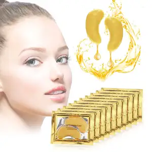 Mascarilla de ojos de oro de 24K, tratamiento de ojeras para reducir las arrugas, líneas finas, para la piel