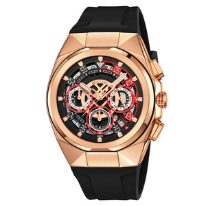 Montre multifonctionnelle pour homme, étanche, avec bracelet en silicone, fonction calendrier, mouvement à quartz - Product Image 4