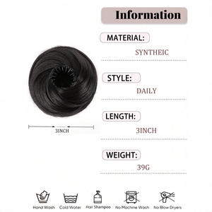 Chignon Perruque Européen Américain Transfrontalier, Effet Nid d'Oiseau, Volumineux et Réaliste, avec Fleur, en Fibre Haute Température, Miss Fashion Beauty - Product Image 5