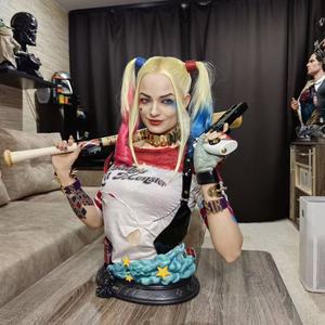 In magazzino per la vendita calda della squadra suicida In resina Joker <span class=keywords><strong>Harley</strong></span> <span class=keywords><strong>Quinn</strong></span> Anime figura busto statua da collezione - Product Image 1