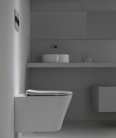 WC mural intelligent en céramique sans bride BF2490 avec siphon en P, ensemble deux pièces pour salle de bain