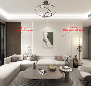 Panel de pared interior de PVC de alta calidad Melinco, revestimiento de fondo decorativo impermeable para Apartamentos, villas, hoteles para sala de estar - Product Image 1