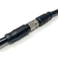 Câble d'alimentation triphasé AC M12 S Code 3+PE 630V avec mise à la terre PE pour petits équipements électriques, étanche, sur mesure