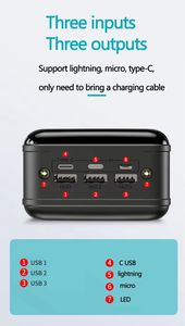 Cargador de Teléfono al por Mayor OEM ODM, Banco de Energía de Gran Capacidad de 50000 mAh, Banco de Energía para Teléfono Celular con Tres Puertos USB para Teléfonos - Product Image 3