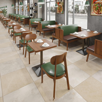 Ensemble de meubles de restaurant en bois personnalisés pour table et chaises de café moderne, pour salon, hôtel et salle à manger