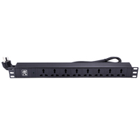 Unité de distribution d'alimentation (PDU) universelle à 6/8 ports, indice de protection IP66, basse tension, application pour rack de serveur 19 pouces, interrupteur disjoncteur
