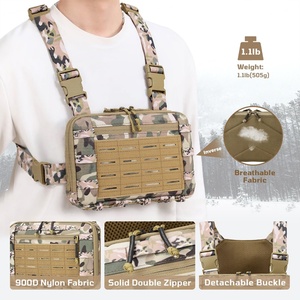 Bolsa Táctica de Pecho para Exteriores, Bolsa de Pecho EDC Molle, Bolsa de Utilidad para Entrenamientos, Senderismo y Pesca - Product Image 3