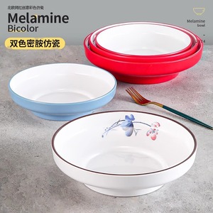 Bol en mélamine A5, imitation porcelaine, pour hôtel, grand bol en plastique pour soupes, idéal pour les poissons marinés et les plats bouillis - Product Image 3