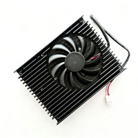 Module de dissipateur thermique en aluminium anodisé noir avec ventilateur de refroidissement actif pour petit processeur, GPU, puce graphique, appareil embarqué, OEM