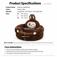 Lit pour animaux de compagnie en peluche de dessin animé pour chats et petits chiens, canapé-lit moelleux avec fond antidérapant