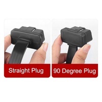 Herramienta de Diagnóstico para Automóviles de 90 Grados, Cable Divisor OBD2 de 16 Pines en Ángulo Recto, 1 Macho a 2 Hembras, Cable Plano de Extensión de Interfaz OBD