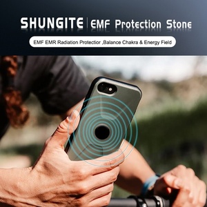 CAMAZ Mobile Phone Cristal Anti Radiação Adesivos <span class=keywords><strong>EMF</strong></span> Proteção Natural Shungite Telefone Móvel Voltar Shungite Adesivo - Product Image 2