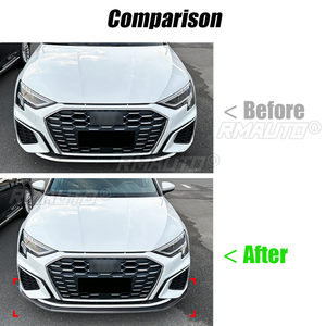 ลิ้นกันชนหน้ารถยนต์ ชุดแต่งสปอยเลอร์ วัสดุพลาสติก ABS สำหรับ Audi A3 8Y S3 ปี 2021 2022 2023 + ชุดแต่งรถยนต์ - Product Image 3