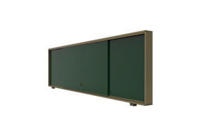 กรอบโลหะอลูมิเนียมขนาดใหญ่แนวนอนขนาด4300*1365มม. มีแม่เหล็กล้อมรอบด้วยกระดานดำแบบเลื่อน - Product Image 4