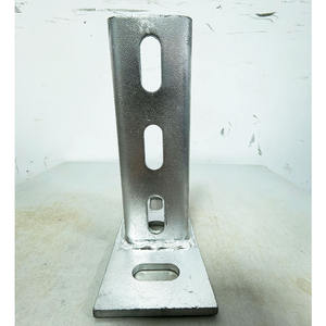 OEM 태양광 패널 고정 장착 액세서리 두 개 세 개 네 개 구멍 아연 도금 강철 방부 고풍압 기둥 베이스 플레이트 - Product Image 4