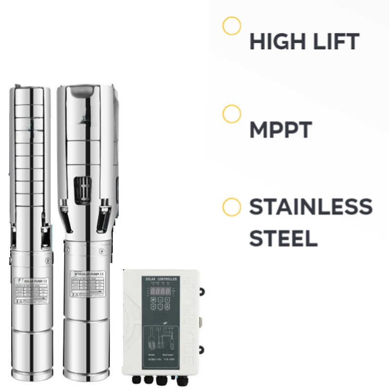 4SSC 5-36m/h Flow 19-203m Head Lift Stainless Steel Impeller Brushless DC Solar Submersible Water Irrigation Pump Agriculture · image 3