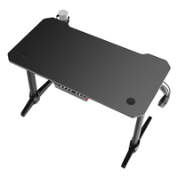 Table d'ordinateur style industriel LED, mobilier de bureau,