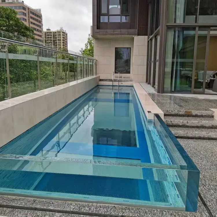 Panel acrílico personalizado para pared de piscina al aire libre, 70-200mm de espesor, transparente, grande, alta calidad