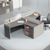 Bureau de travail moderne en forme de L en bois, prix d'usine, haute qualité, durable, forte capacité de charge, avec rangement