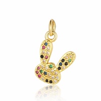 Accessoires de bijoux personnalisés antirouille plaqué or cuivre CZ réglage coeur étoile mignon animal breloques pour bricolage femmes collier bracelet