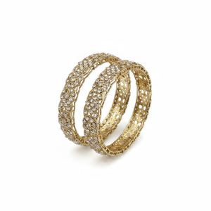 Elegant Austrian Crystal <b>Bangles</b> <b>Set</b> Premium Statement Jewelry Designer Bridal Accessories Collection - Product Image 2