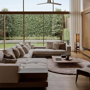 Ensemble de salon contemporain de luxe de style moderne et minimaliste Forfait villas pieds dans l'eau avec rangement caché Console <span class=keywords><strong>TV</strong></span> flottante - Product Image 1