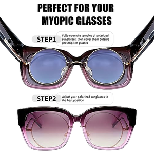 Nouveau Tr90 pilote optique cadres lunettes de soleil polarisées femmes Anti lumière bleue lunettes magnétique Clip sur lunettes pour hommes - Product Image 2