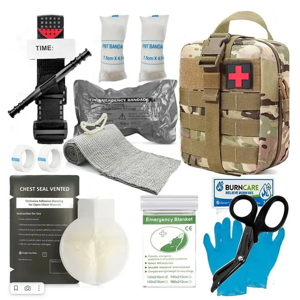 Manufacturers direct sales of multifunctional outdoor emergency tactical camouflage matching first aid kit emergency kit