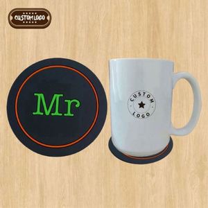 แผ่นรองแก้วยางรีไซเคิลขนาด 4 นิ้ว แบบใช้ซ้ำได้ ปรับแต่งได้เอง สองด้าน - Product Image 1