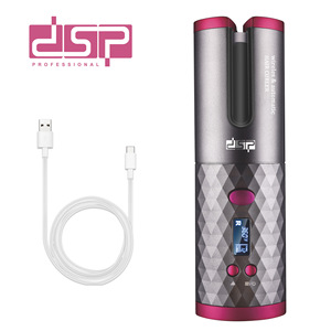 Rizador de Pelo Automático Inalámbrico Profesional Dsp con Pantalla LCD para Cabello Seco y Mojado, Rotación de 360 Grados - Product Image 1