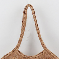 Sac fourre-tout en paille tressée dorée métallisée pour femme, sac à main d'été scintillant en paille tricotée pour la plage | Sac à bandoulière bohème fait main