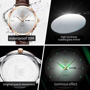 2935 Fashion Business Brand Men Watches Leather Strap Trend Week <b>Calendar</b> Quartz Watch Luminous Waterproof 43mm Dial - Product Image 5