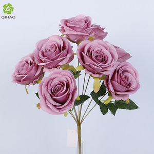 Artificial Roses Plastic <b>Silk</b> <b>Flowers</b> High Simulation Wedding Home Decorations Classic Style Reusable Recyclable - Product Image 5
