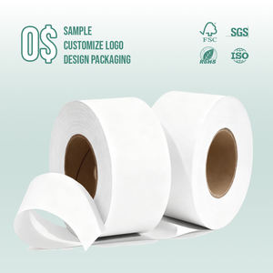 YJNPACK 맞춤형 자체 접착 단면 흰색 사용자 정의 껌 자체 접착 크래프트 포장 테이프 - Product Image 1