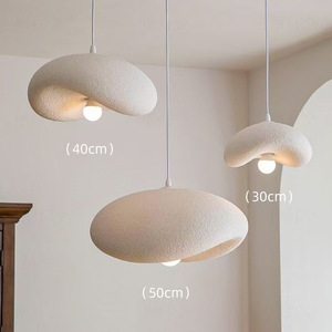 Luminaires suspendus Wabi Sabi pour îlot de cuisine <span class=keywords><strong>blanc</strong></span> japonais, lustre moderne pour salle à manger, salon, luminaires nordiques - Product Image 5