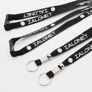 Custom Safety Breakaway Polyester Lanyard Silk Screen Logo Bead Sliding <b>Buckle</b> Key Ring Neck Strap Mobile Phone Lanyard - Product Image 2