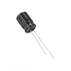 ตัวเก็บประจุแบบ Through Hole รุ่น ESW226M100AG3AA ของผู้ผลิต ยี่ห้อ Manufacturer Channel ความจุ 22 ไมโครฟารัด  วัสดุอะลูมิเนียม  ค่าความจุ 22UF  ความคลาดเคลื่อน 20% แรงดัน 100V  แบบขาเสียบเรเดียล - Product Image 1